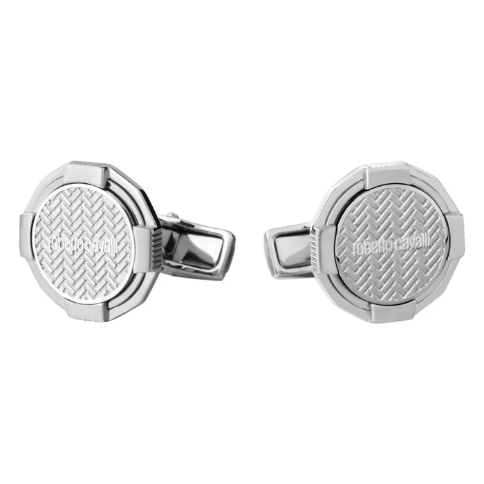 Roberto Cavalli Roberto Cavalli Silver Color Cufflinks Rings