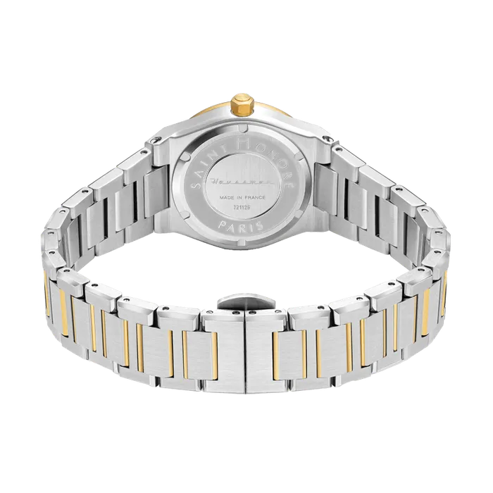 Saint Honore Earrings Saint Honore Haussman Womens Green MOP Silver Gold Watch