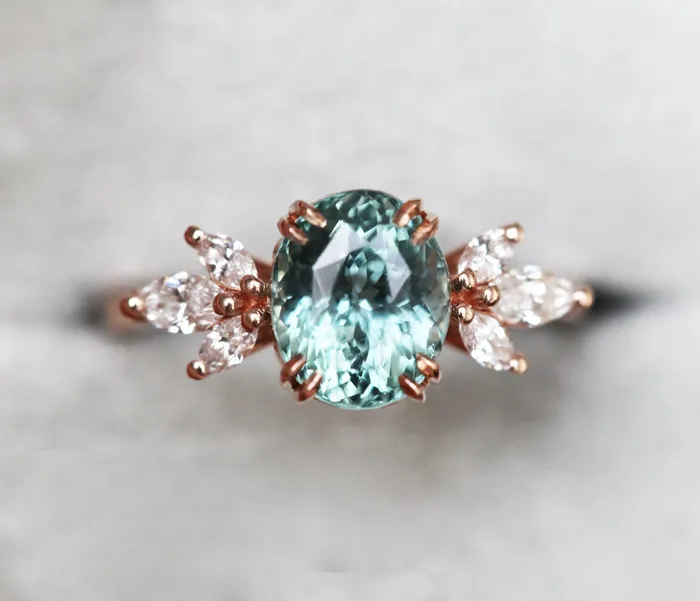 Salma Sapphire Diamond Ring Capucinne Rings