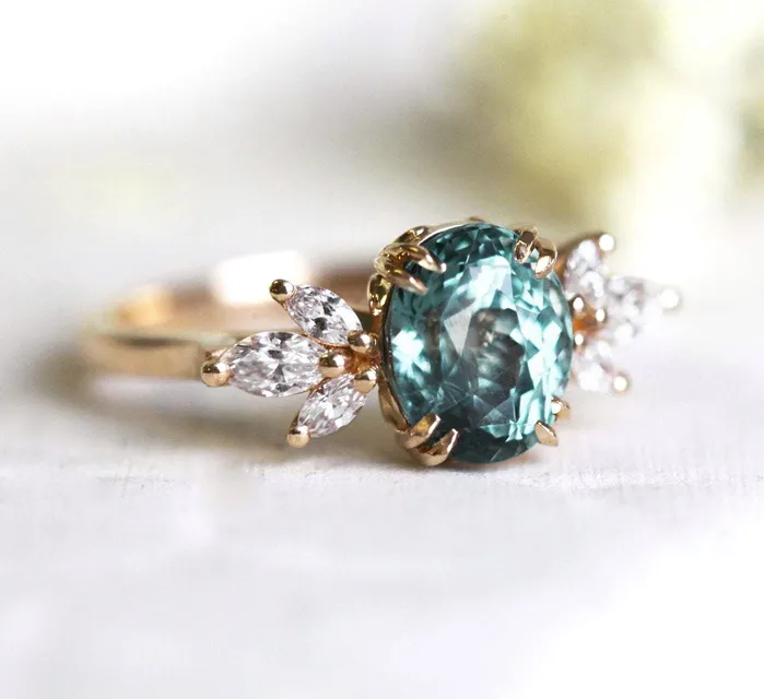 Salma Sapphire Diamond Ring Capucinne Rings