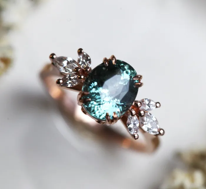 Salma Sapphire Diamond Ring Capucinne Rings
