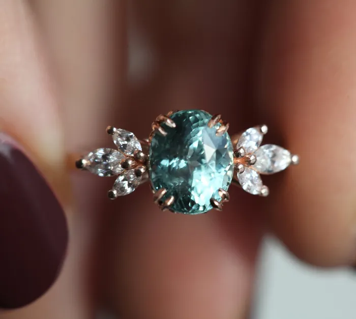 Salma Sapphire Diamond Ring Capucinne Rings