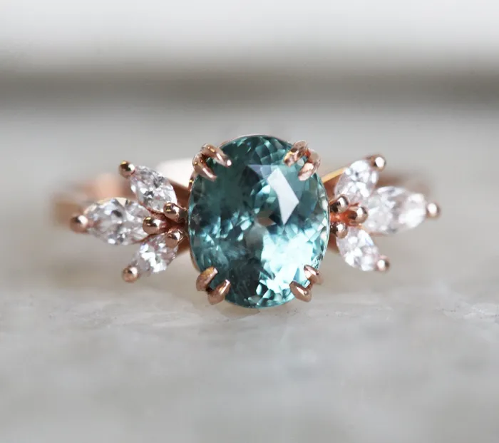 Salma Sapphire Diamond Ring Capucinne Rings