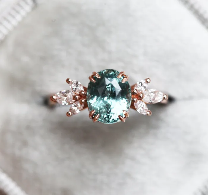 Salma Sapphire Diamond Ring Capucinne Rings