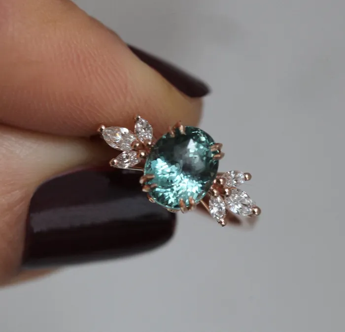 Salma Sapphire Diamond Ring Capucinne Rings
