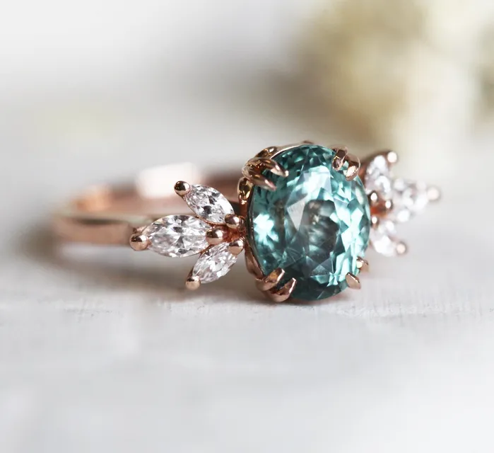 Salma Sapphire Diamond Ring Capucinne Rings