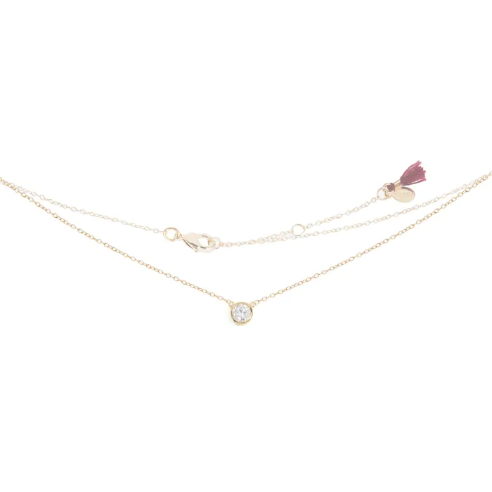 Shashi Shashi Solitaire Necklace Gold Vermeil Plating on 925 Sterling Silver Necklaces Shashi Shashi Solitaire Necklace Gold Vermeil Plating on 925 Sterling Silver Necklaces