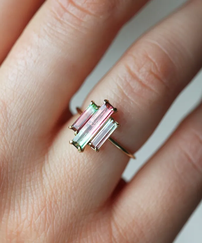 Sierra Watermelon Tourmaline Ring Capucinne Rings