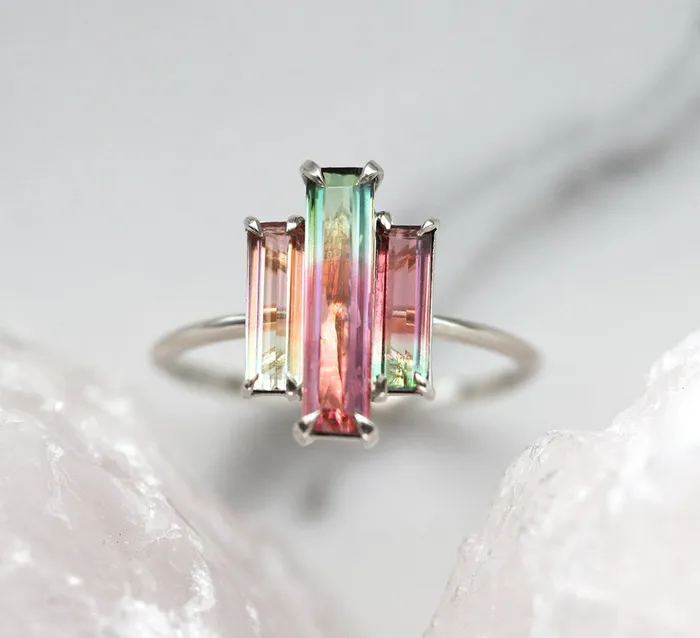 Sierra Watermelon Tourmaline Ring Capucinne Rings