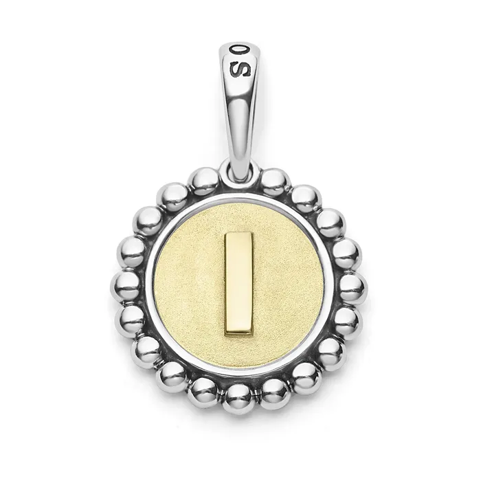 Signature Caviar L Initial Charm LAGOS Charm Necklaces