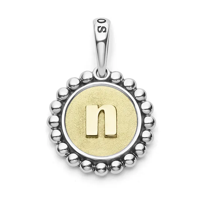Signature Caviar N Initial Charm LAGOS Charm Necklaces