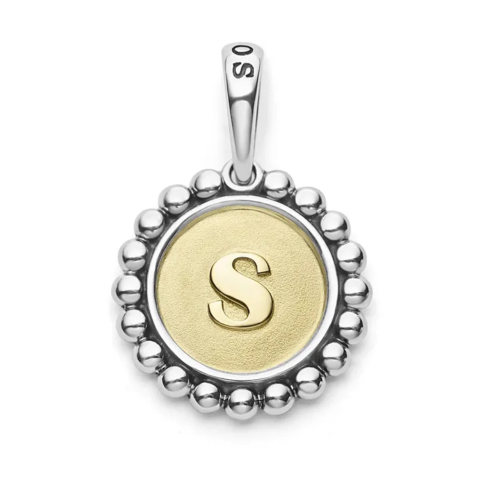 Signature Caviar S Initial Charm LAGOS Charm Necklaces