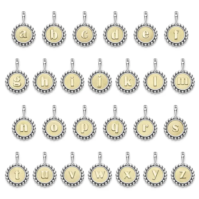 Signature Caviar S Initial Charm LAGOS Charm Necklaces Signature Caviar S Initial Charm LAGOS Charm Necklaces