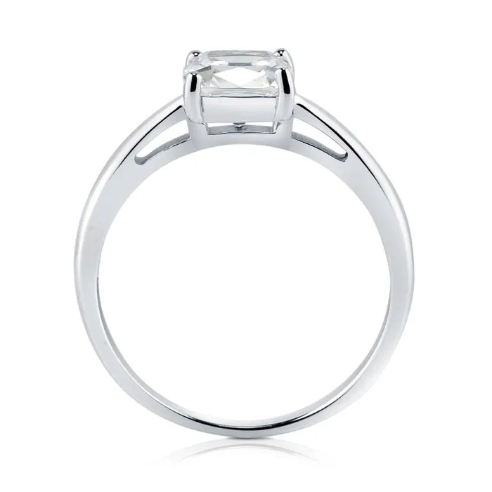 Solitaire 15ct Cushion CZ Ring in Sterling Silver BERRICLE Rings