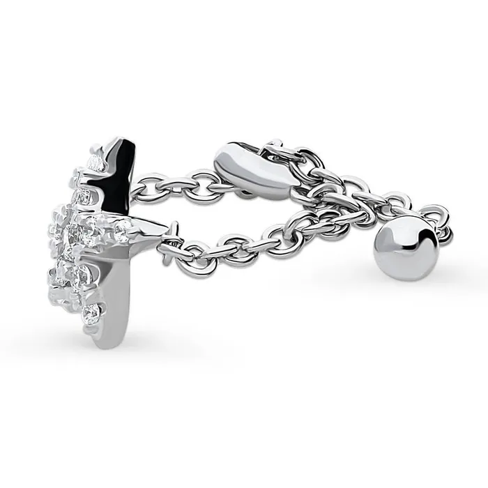 Starfish CZ Chain Ring in Sterling Silver BERRICLE Rings