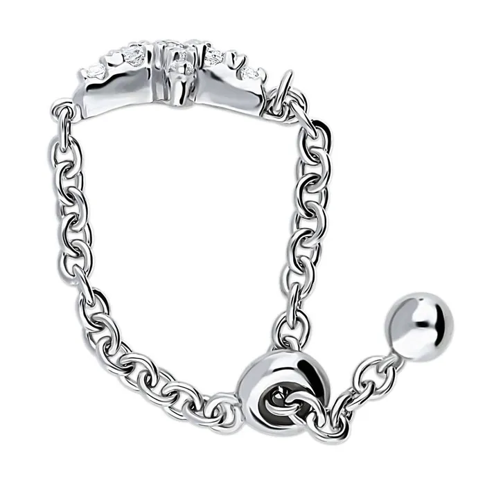 Starfish CZ Chain Ring in Sterling Silver BERRICLE Rings