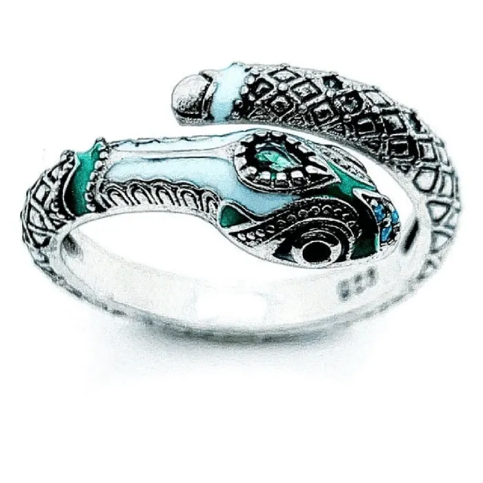 Sterling Silver Mystical Snake Ring WickedAF Rings