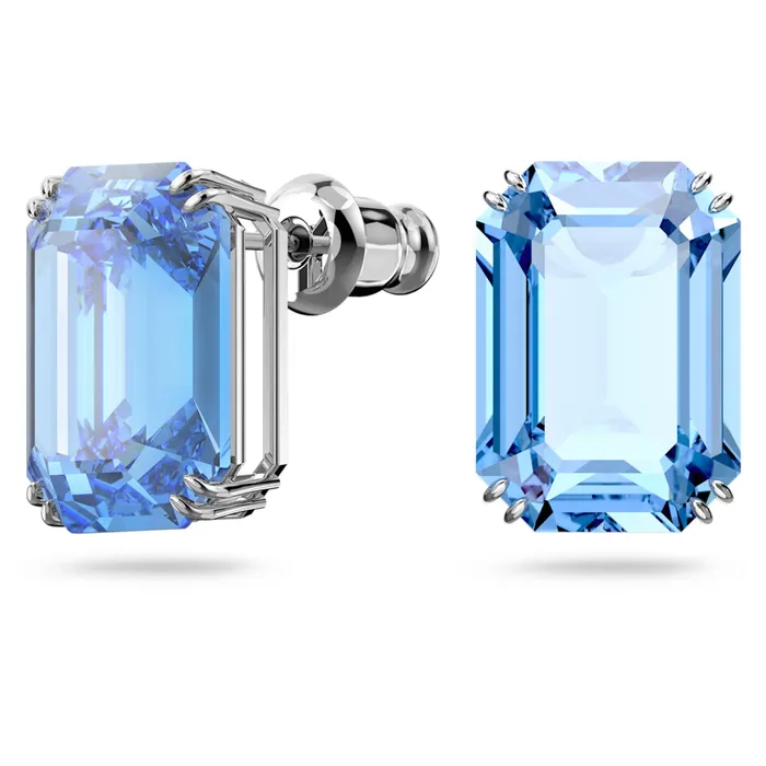 Swarovski Earrings Swarovski Millenia Stud Earrings Octagon Cut Blue Rhodium Plated Swarovski Earrings Swarovski Millenia Stud Earrings Octagon Cut Blue Rhodium Plated