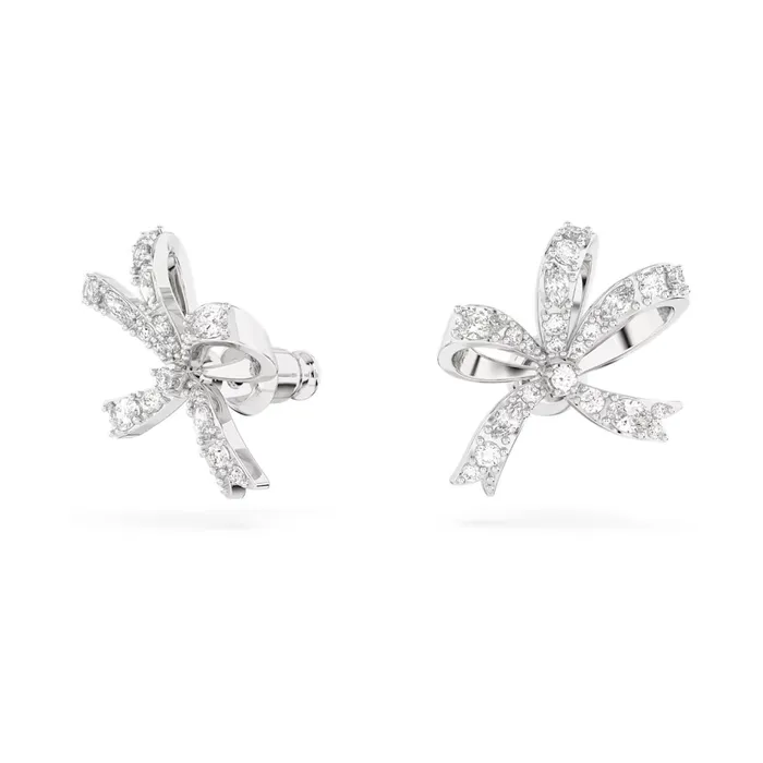 Swarovski Earrings Swarovski Volta stud earrings Bow Small White Rhodium plated