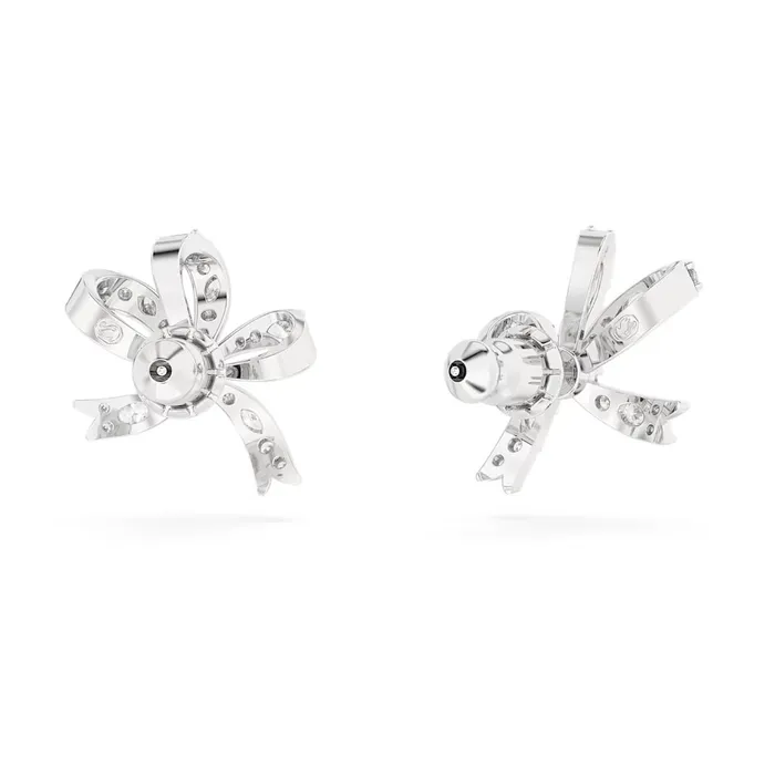Swarovski Earrings Swarovski Volta stud earrings Bow Small White Rhodium plated