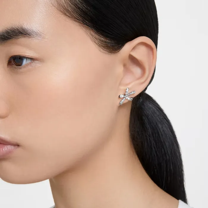Swarovski Earrings Swarovski Volta stud earrings Bow Small White Rhodium plated