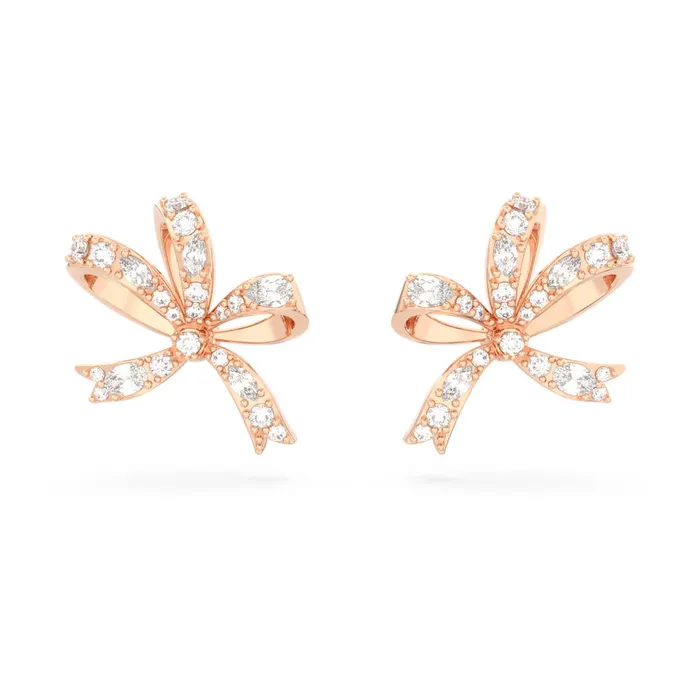 Swarovski Earrings Swarovski Volta stud earrings Bow Small White Rhodium plated