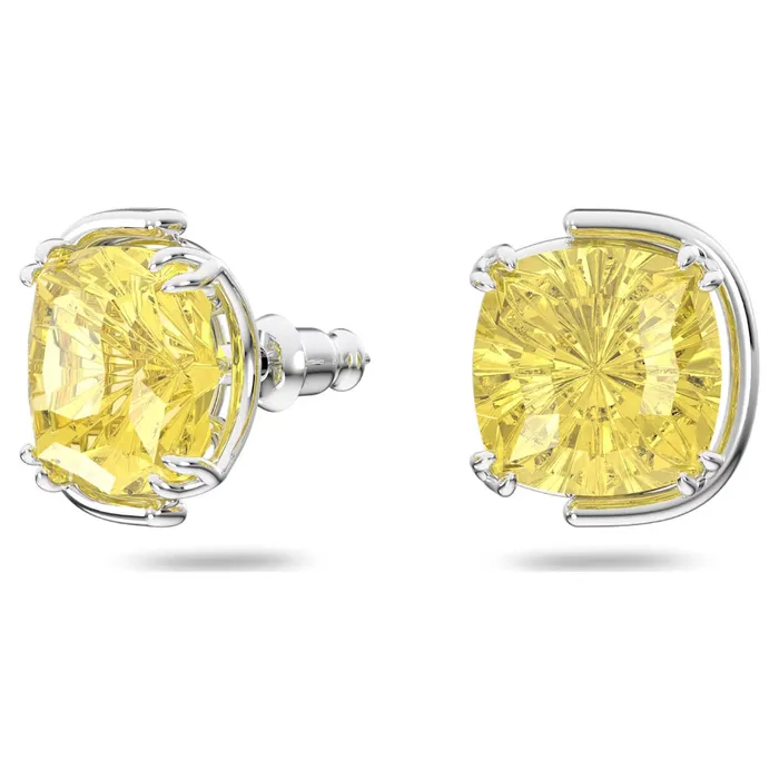 Swarovski Harmonia Stud Earrings Cushion cut Yellow Rhodium plated Swarovski Earrings Swarovski Harmonia Stud Earrings Cushion cut Yellow Rhodium plated Swarovski Earrings