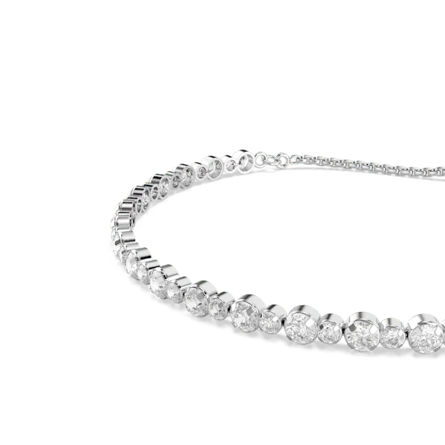 Swarovski Matrix Tennis Bracelet Mixed Round Cuts White Rhodium Plated Swarovski Bracelets Swarovski Matrix Tennis Bracelet Mixed Round Cuts White Rhodium Plated Swarovski Bracelets