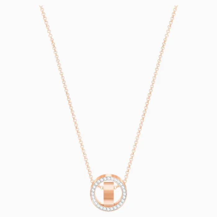 Swarovski Necklaces Swarovski Hollow Pendant White RoseGold Tone