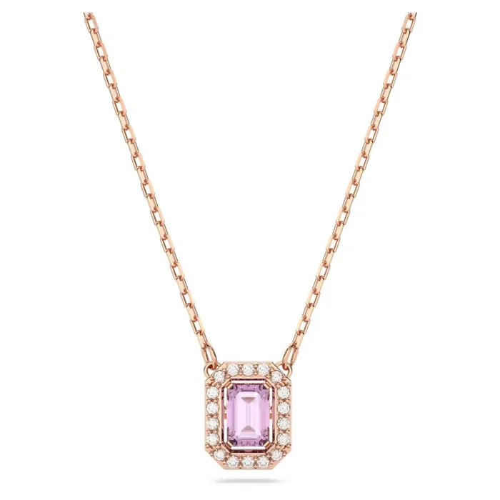 Swarovski Necklaces Swarovski Millenia Necklace with pendant Octagon cut Purple Rose goldtone plated 38CM x 425 CM Swarovski Necklaces Swarovski Millenia Necklace with pendant Octagon cut Purple Rose goldtone plated 38CM x 425 CM
