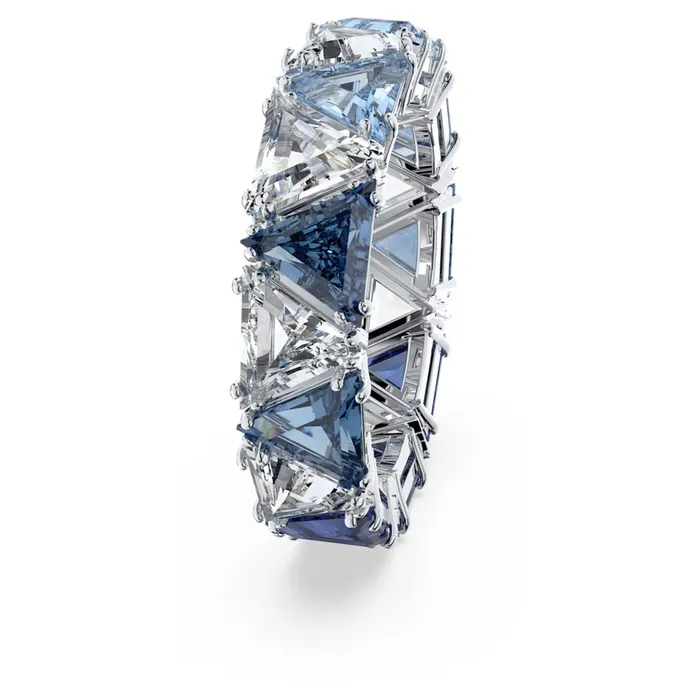 Swarovski Rings Swarovski Millenia Cocktail Ring Triangle cut crystals Blue Rhodium Plated Size55 Swarovski Rings Swarovski Millenia Cocktail Ring Triangle cut crystals Blue Rhodium Plated Size55