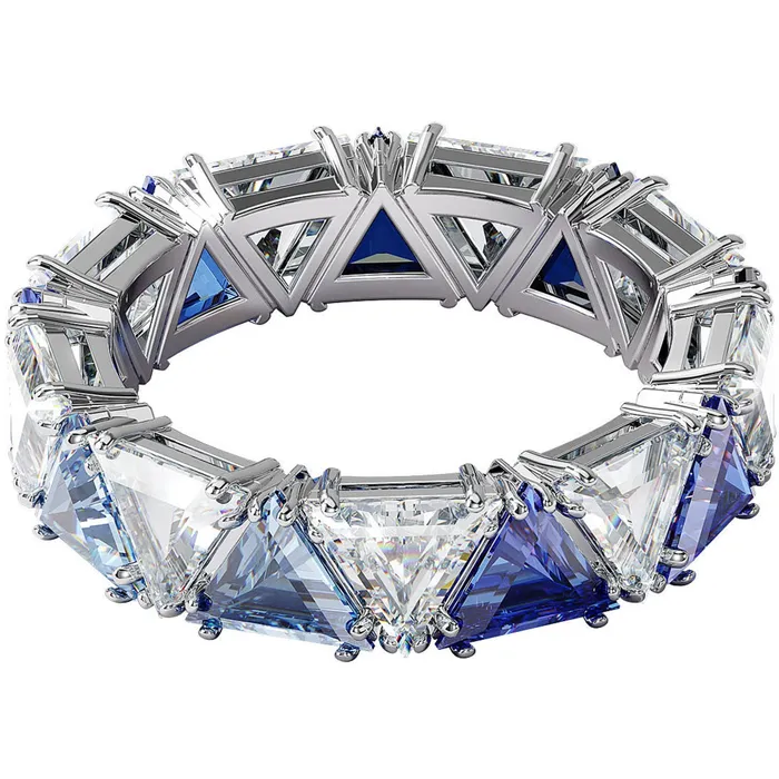 Swarovski Rings Swarovski Millenia Cocktail Ring Triangle cut crystals Blue Rhodium Plated Size55 Swarovski Rings Swarovski Millenia Cocktail Ring Triangle cut crystals Blue Rhodium Plated Size55