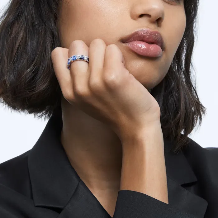 Swarovski Rings Swarovski Millenia Cocktail Ring Triangle cut crystals Blue Rhodium Plated Size55 Swarovski Rings Swarovski Millenia Cocktail Ring Triangle cut crystals Blue Rhodium Plated Size55