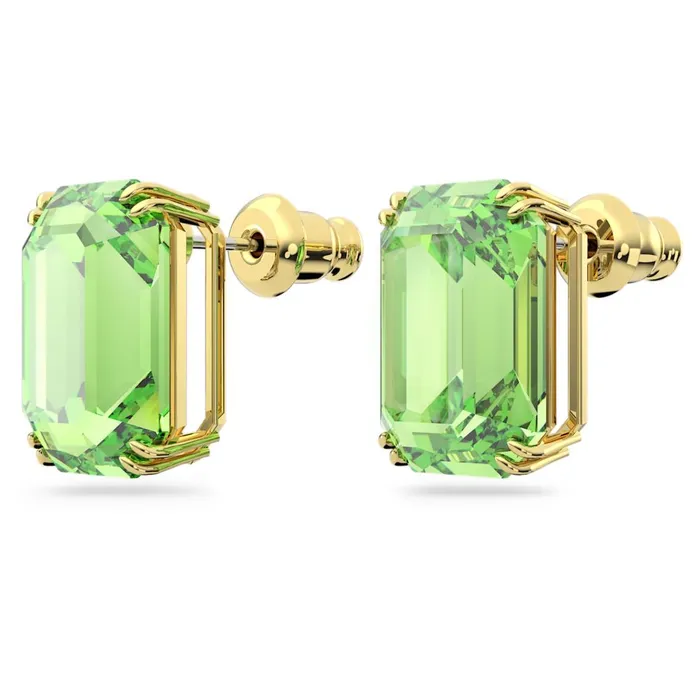 Swarovski Swarovski Millenia Stud Earrings Octagon cut Green Goldtone plated ONE SIZE Earrings Swarovski Swarovski Millenia Stud Earrings Octagon cut Green Goldtone plated ONE SIZE Earrings