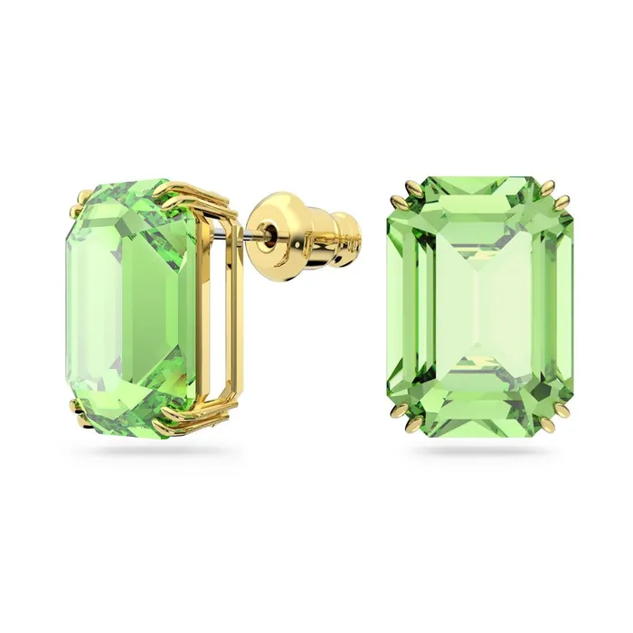 Swarovski Swarovski Millenia Stud Earrings Octagon cut Green Goldtone plated ONE SIZE Earrings Swarovski Swarovski Millenia Stud Earrings Octagon cut Green Goldtone plated ONE SIZE Earrings