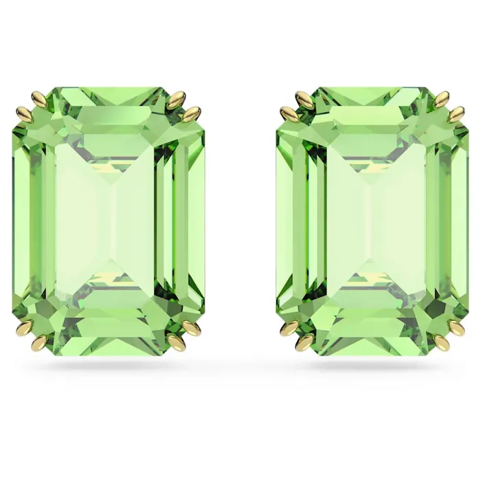 Swarovski Swarovski Millenia Stud Earrings Octagon cut Green Goldtone plated ONE SIZE Earrings Swarovski Swarovski Millenia Stud Earrings Octagon cut Green Goldtone plated ONE SIZE Earrings