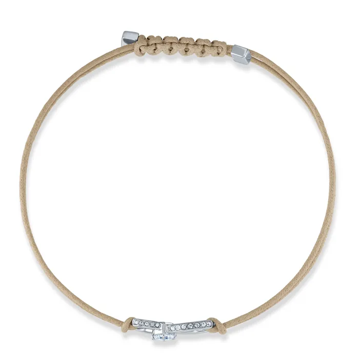 Swarovski Swarovski Swarovski Infinity Bracelet Beige Rhodium Plated Bracelets