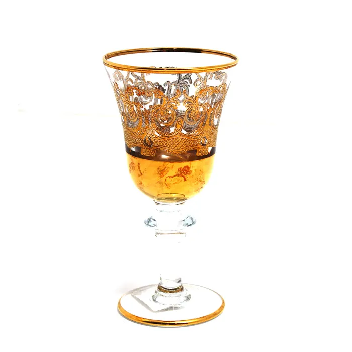 Timon Gift Box Of 6 Pcs Luisa Wine Glass Full Gold Timon Necklaces