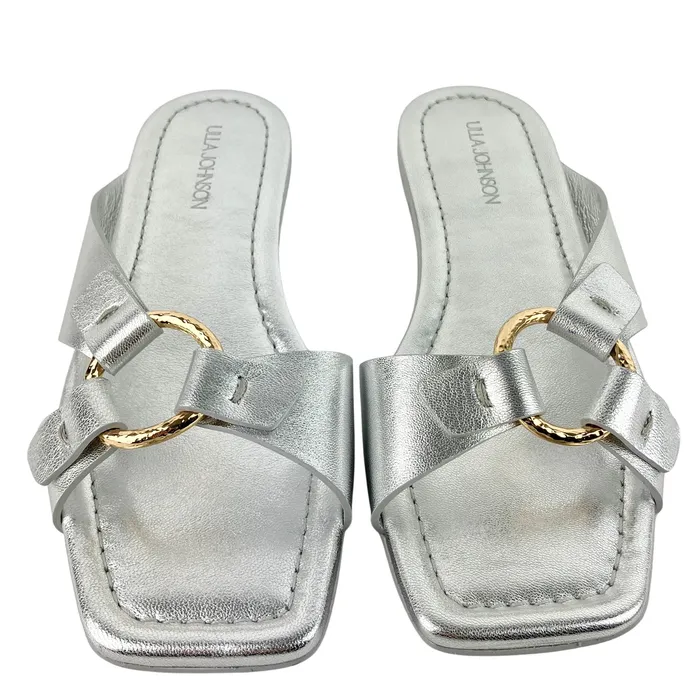 Ulla Johnson Anya Slides in Metallic Silver Ulla Johnson Earrings