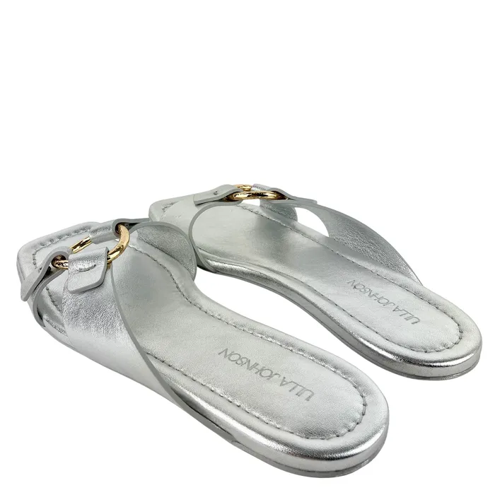 Ulla Johnson Anya Slides in Metallic Silver Ulla Johnson Earrings