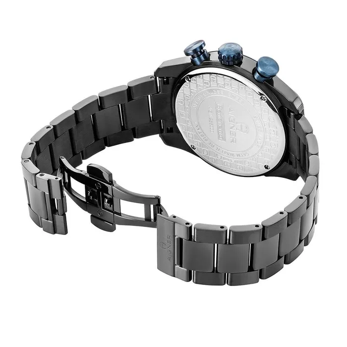 Watches Aigner Aigner Benevento Gents Blue Dial Gun Stainless Steel Watch