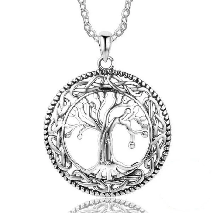 WickedAF 925 Sterling Silver Tree of Life Pendant Necklace Necklaces