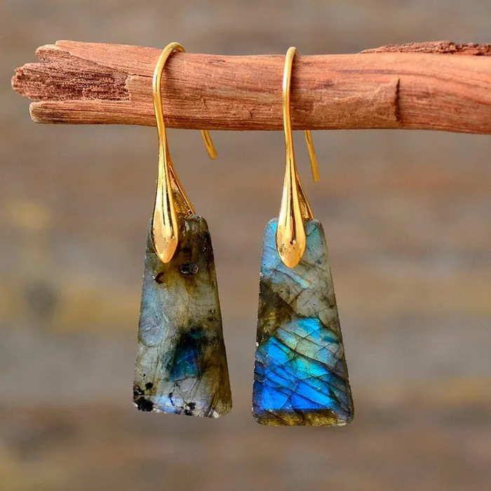 wickedafstore Earrings Earth Stone Dangle Earrings