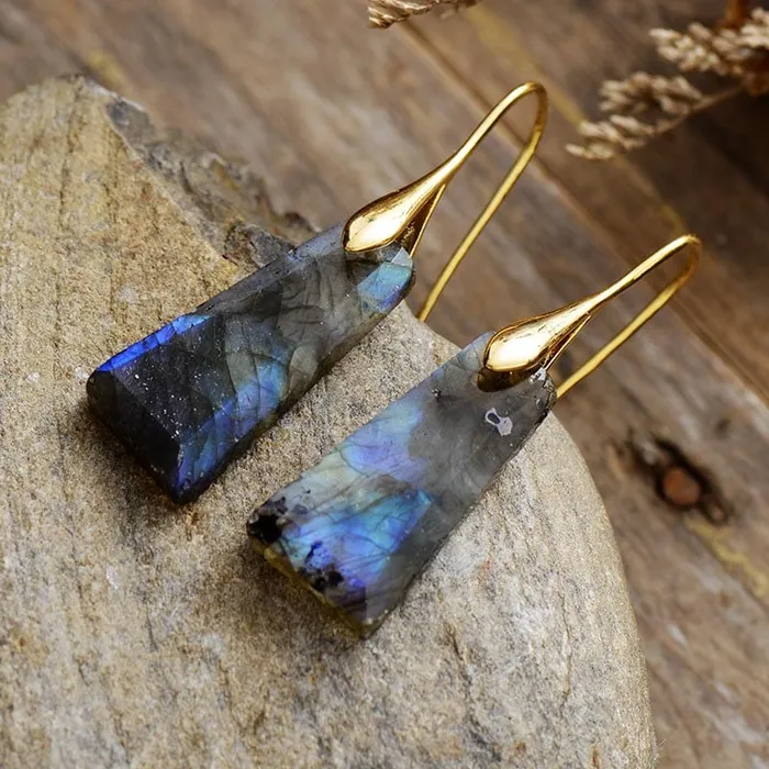 wickedafstore Earrings Earth Stone Dangle Earrings