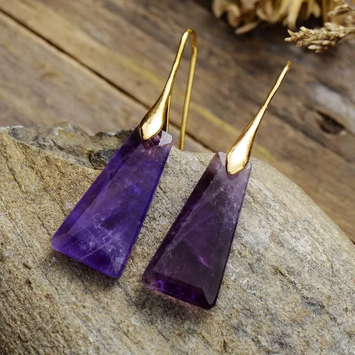wickedafstore Earrings Earth Stone Dangle Earrings