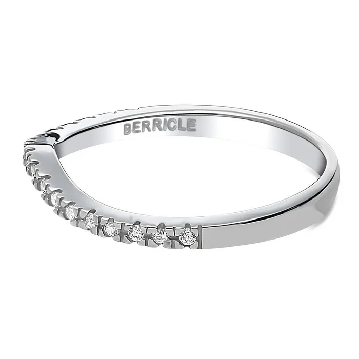 Wishbone CZ Eternity Ring in Sterling Silver BERRICLE Rings
