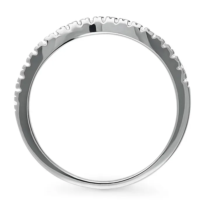 Wishbone CZ Eternity Ring in Sterling Silver BERRICLE Rings