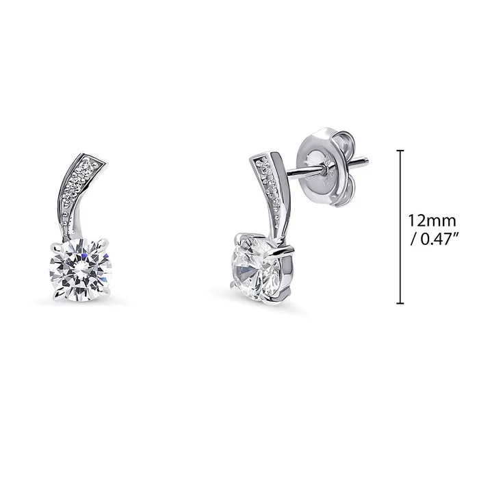 Woven CZ Stud Earrings in Sterling Silver BERRICLE Earrings